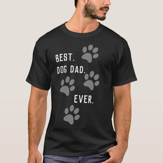 MEILLEUR. CHIEN PAPA. Jamais. T-shirts (Devant)