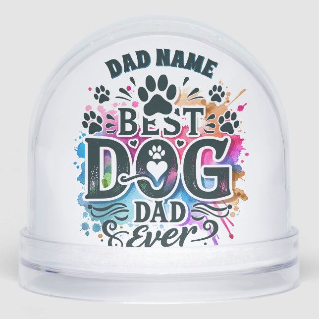 Meilleur Chien Papa Nom Personnalisé Chien Photo (Avant)