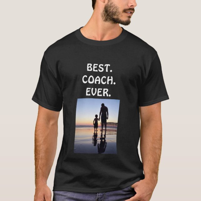 Meilleur Coach Ever T-Shirt personnaliser photo (Devant)