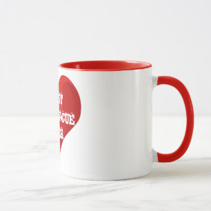 Meilleur Collègue Jamais Red Heart Log Mug