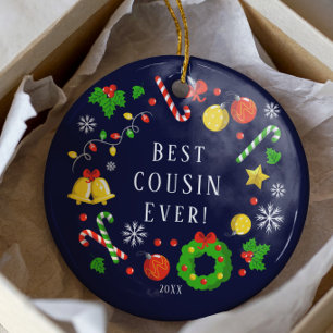 Meilleur Cousin de Noël Ornement
