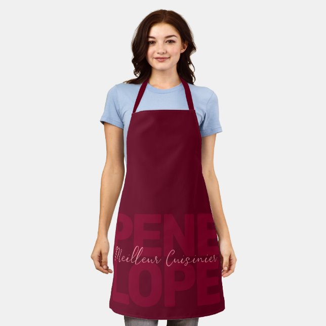Meilleur Cuisinier French Best Cook Personalized Apron (Worn)