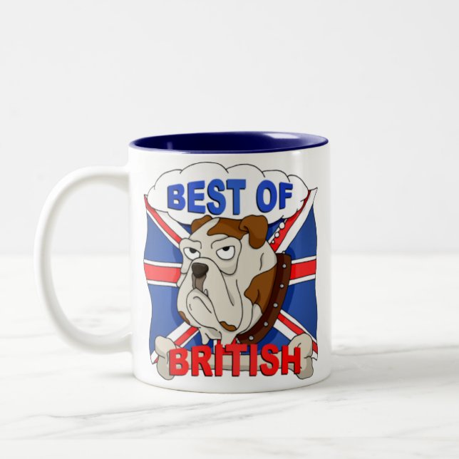 Meilleur de tasse britannique de bouledogue de (Gauche)