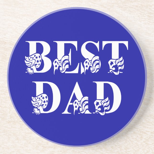Meilleur Dessous de verre de drapeau bleu papa (Devant)