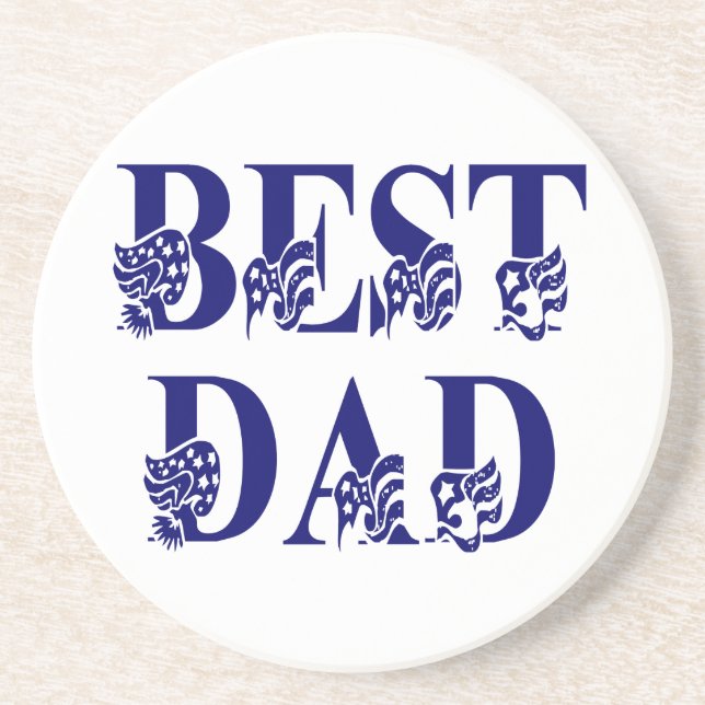 Meilleur Dessous de verre de drapeau bleu papa (Devant)