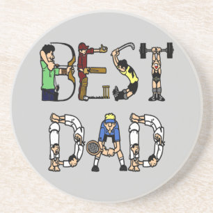 Meilleur Dessous de verre de texte de sport papa