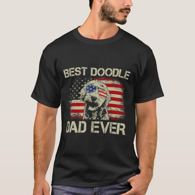 Meilleur Doodle Papa Ever Tshirt Goldendoodle 4e D (Devant)