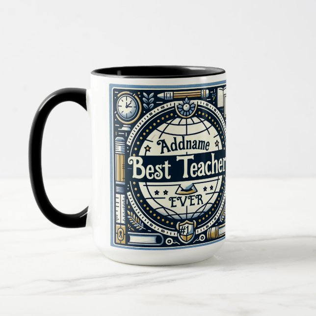 Meilleur enseignant jamais cadeau Mug (Gauche)