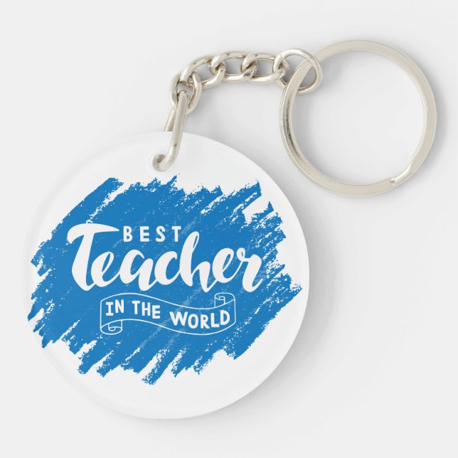 Meilleur enseignant jamais cadeau Porte - clé acry (Dos)