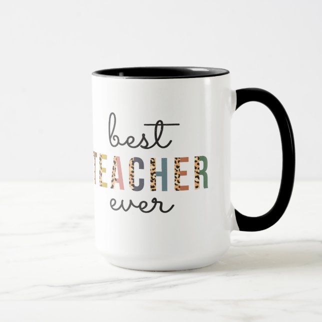 Meilleur enseignant jamais enseignant Mug (Droite)