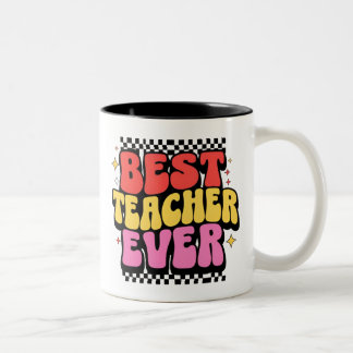 Meilleur Enseignant Jamais Gras Retro Colorful Mug