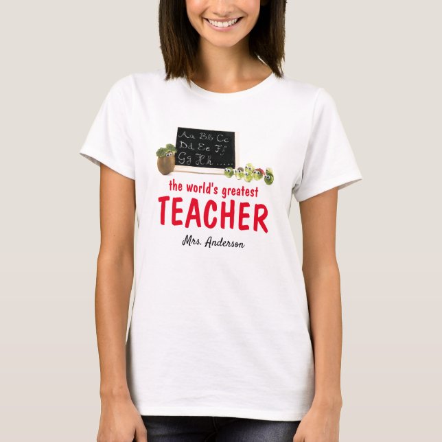 Meilleur enseignant mignon jamais t-shirt personna (Devant)