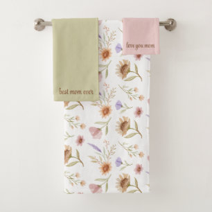 Meilleur ensemble de serviettes florales pour mama