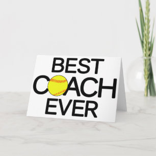 Meilleur entraîneur Ever Softball Coach Carte de v