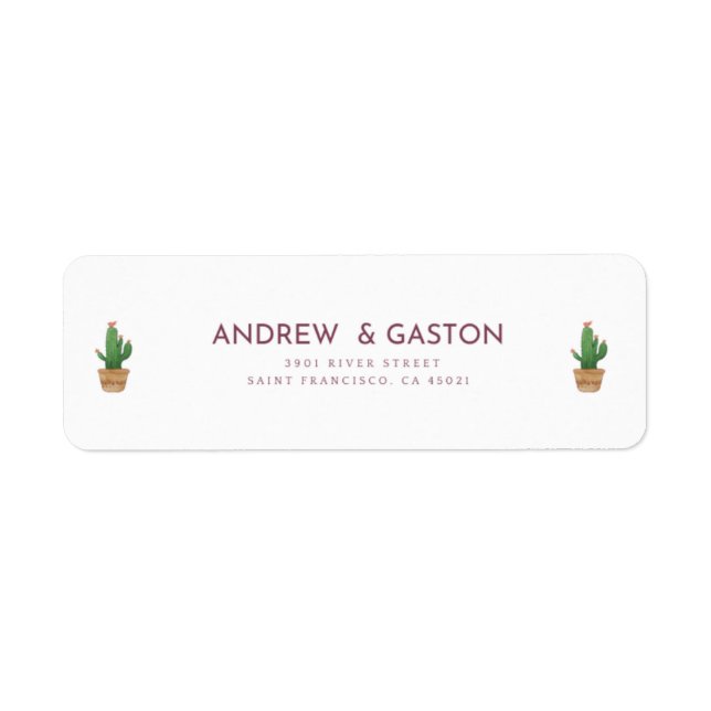 Meilleur étiquette d'adresse de retour de couple é (Devant)