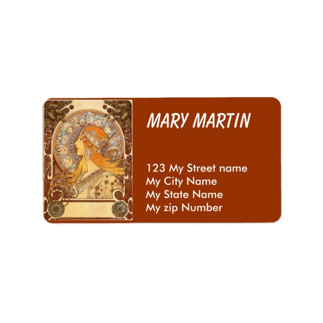 Meilleur Étiquette de adresse vintage, (Devant)