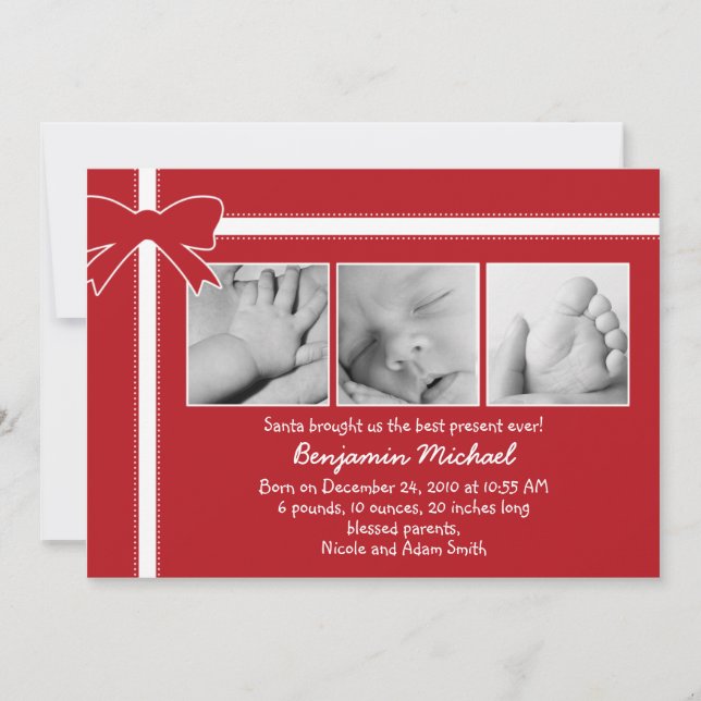 Meilleur Faire-part de bébé et carte de Noël (Devant)