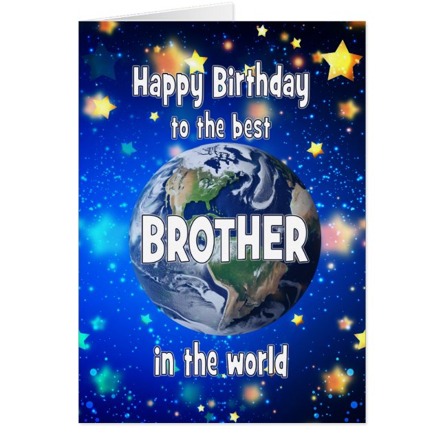 Meilleur Frère Dans Le Monde Anniversaire (Devant)