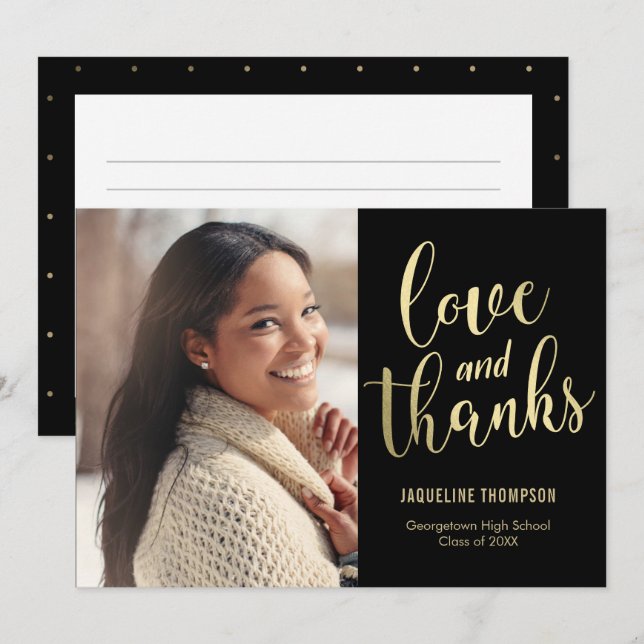 Meilleur Futur ÉDITABLE COULEUR Carte de remerciem (Devant / Derrière)