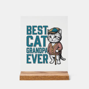 Meilleur Grand-Père de Chat Vintage T-shirt De