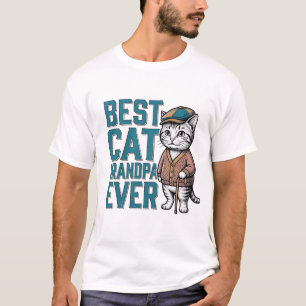 Meilleur Grand-Père de Chat Vintage T-shirt de Gra
