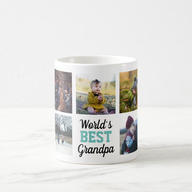 Meilleur grand-père du monde Photo Mug personnalis (Centre)