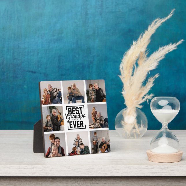 Meilleur Grand-Père Ever 8 Photo Collage Plaque (Insitu)