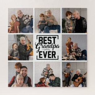 Meilleur grand-père Ever 8 Photo Collage Puzzle Ji