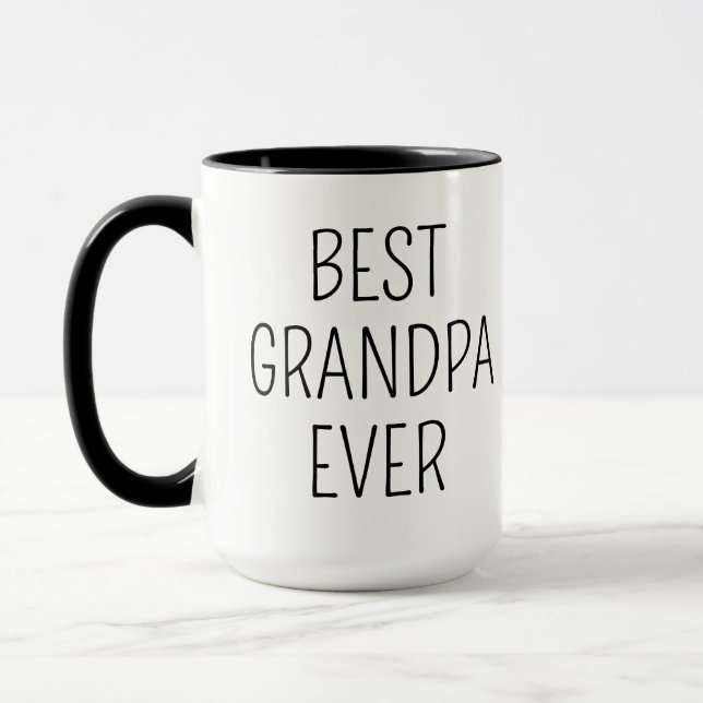 Meilleur Grand-Père Jamais Mug, Photo Mug Personna (Gauche)