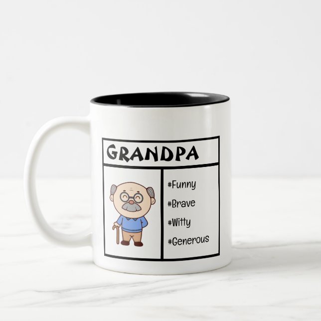 Meilleur grand-père jamais profil Mug (Gauche)