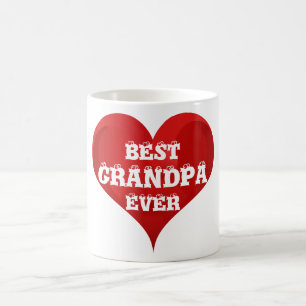 Meilleur grand-père Jamais Red Heart Log Mug