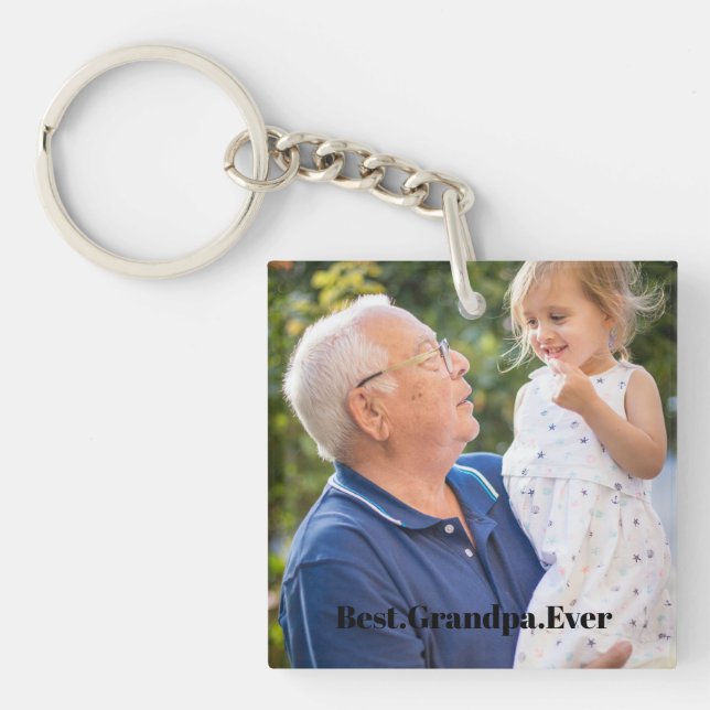 Meilleur Grand Père Personnalisé 2 Photo Double Fa (Devant)