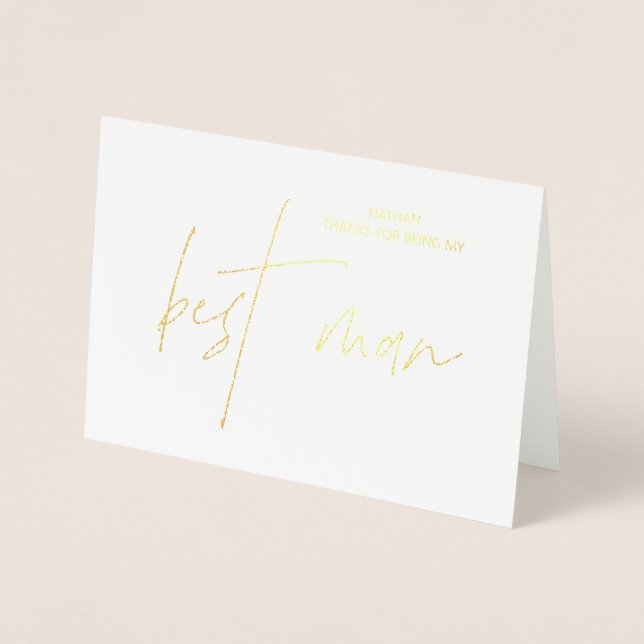 Meilleur homme Carte de remerciements fête nuptial (Devant)