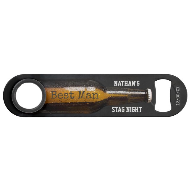 Meilleur homme de la nuit Keepsaké Bière Bouteille (Devant (Horizontal))