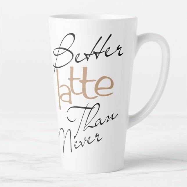 Meilleur Latte Que Jamais Amusant Coffee Latte Mug (Droite)