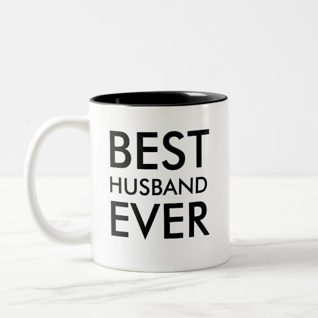 Meilleur Mari Jamais Mug | Cadeau de la Saint Vale (Gauche)