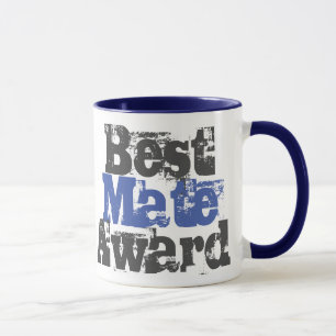 Meilleur Mate Award en Mug bleu et gris