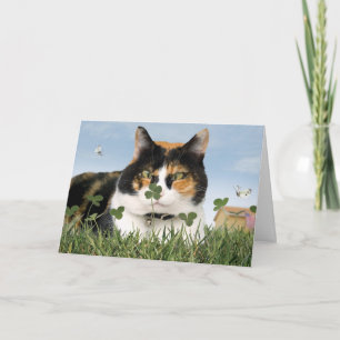 Meilleur mignon drôle de carte de chat du jour de