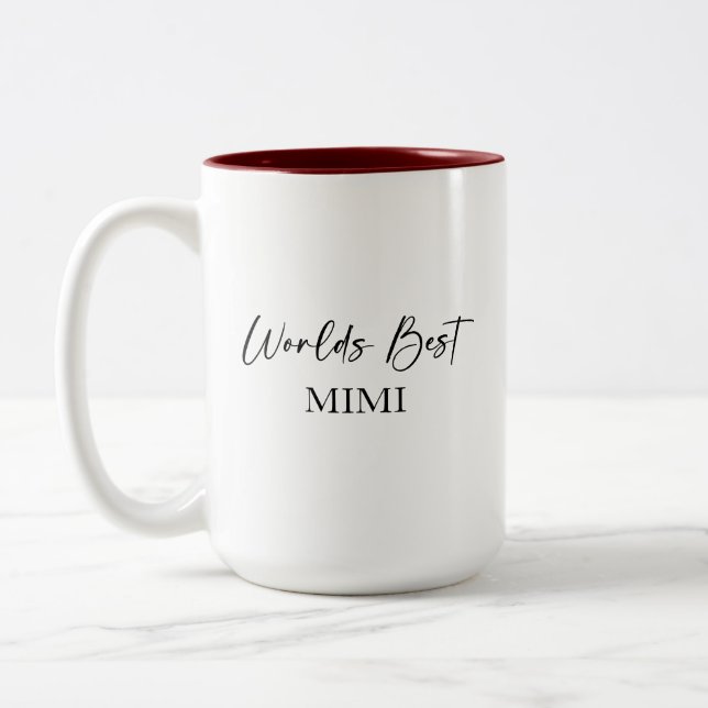 Meilleur Mimi et Mug personnalisé le plus aimé au  (Gauche)