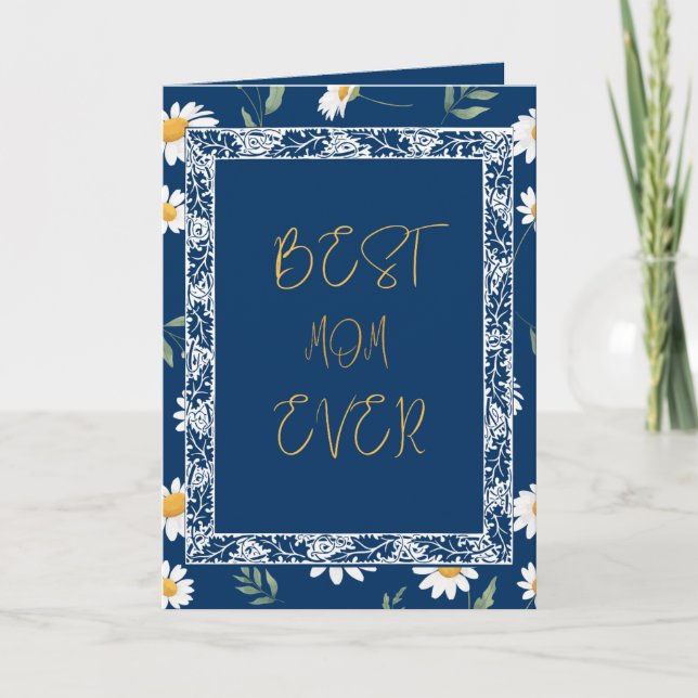MEILLEUR MOM JAMAIS Floral carte de fête des mères (Devant)