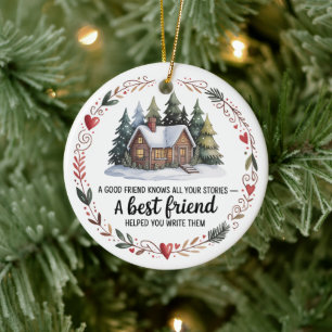 Meilleur ornement de Noël d'ami Fêtes