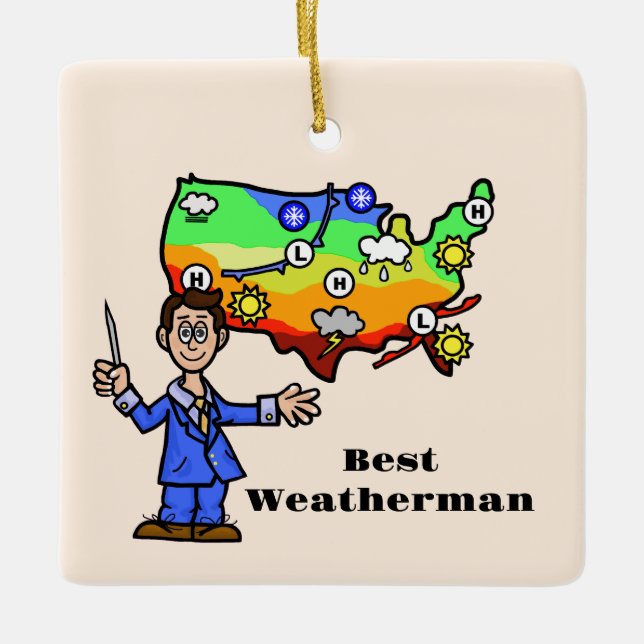 Meilleur ornement de Noël météo (Devant)