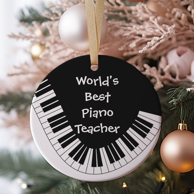 Meilleur Ornement d'enseignant de piano au monde | (Créateur téléchargé)