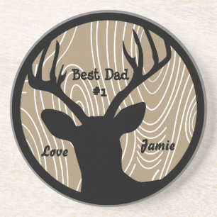 Meilleur papa #1 Vintage Buck Dessous de verre de 