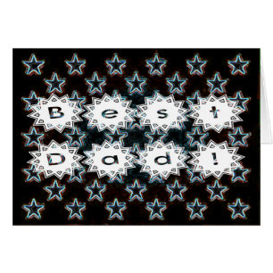 Meilleur papa avec les étoiles de néon