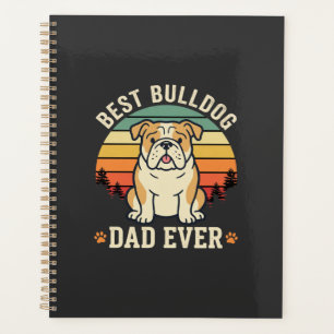 Meilleur papa bouledogue de tous les temps vecteur