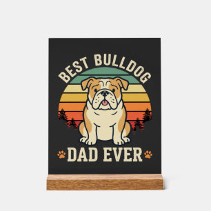 Meilleur papa bouledogue de tous les temps vecteur