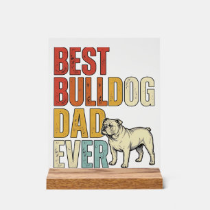 Meilleur Papa Bouledogue Ever Vintage Gravure T-Sh