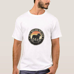 Meilleur Papa Bouledogue Vintage T-Shirt pour Amou