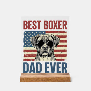 Meilleur Papa Boxer de Tous les Temps Vintage Chie